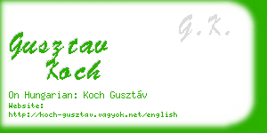 gusztav koch business card