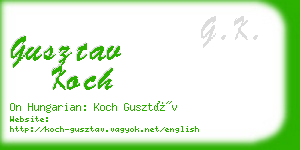 gusztav koch business card